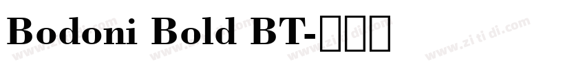 Bodoni Bold BT字体转换
